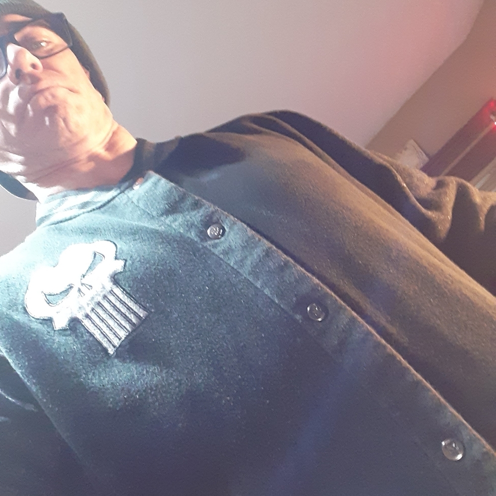 Marvel Punisher snap up utility jacket